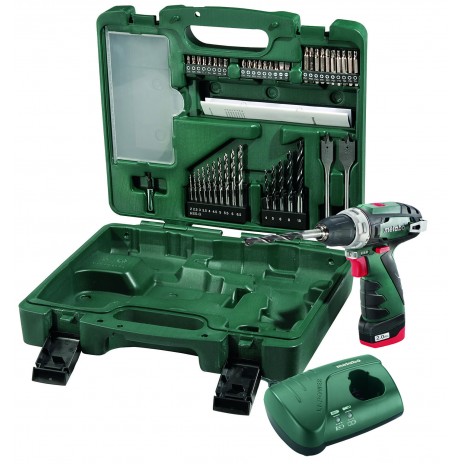 Metabo 10.8 Volt Δραπανοκατσάβιδο Μπαταρίας PowerMaxx BS Βασικό Set Κινητό Συνεργείο