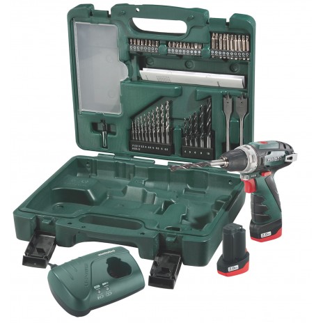 Metabo 10.8 Volt Δραπανοκατσάβιδο Μπαταρίας PowerMaxx BS Βασικό Set Κινητό Συνεργείο