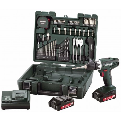 Metabo 18 Volt Δράπανοκατσάβιδο Μπαταρίας BS 18 Li Set Κινητό συνεργείο