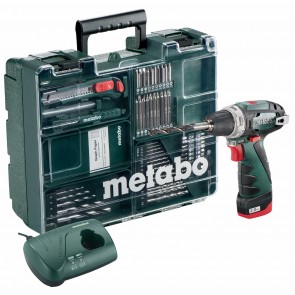 Metabo 10.8 Volt Δραπανοκατσάβιδο Μπαταρίας PowerMaxx BS Set