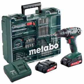 Metabo 18 Volt Δραπανοκατσάβιδο Μπαταρίας BS 18 Set Κινητό Συνεργείο