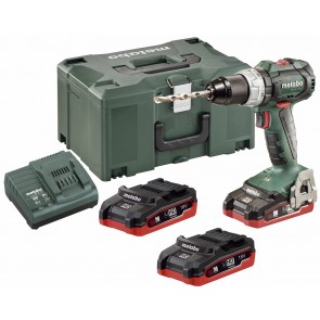 Metabo 18 Volt Κρουστικό Δραπανοκατσάβιδο Μπαταρίας SB 18 LT BL Set